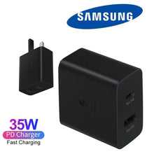 Load image into Gallery viewer, Samsung EP-TA220 35W Dual Port USB-C 3-Pin Irish Super Fast Charger