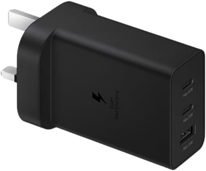 Samsung EP-T6530 65W Trio Port USB-C x2 USB-A 3-Pin Super Fast Charger