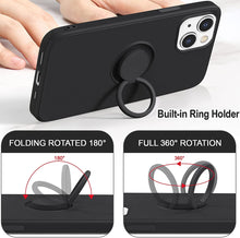 Load image into Gallery viewer, Copy of iPhone 13 Pro Finger Grip Ring Holder Silicon Cover - Black