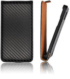 iPhone 4/4S Flip Case - Black Carbon