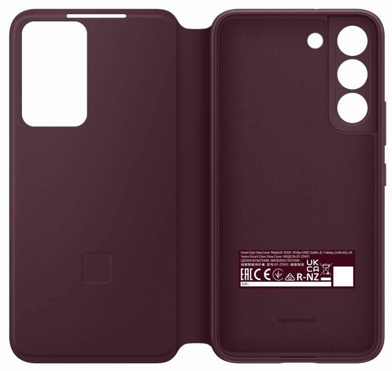 Samsung Galaxy S22 Clear View Cover EF-ZS901CEE - Burgundy